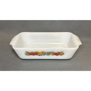Vintage Fire King Loaf Pan Anchor Hocking Natures Bounty Loaf Pan 1Qt Retro 1970